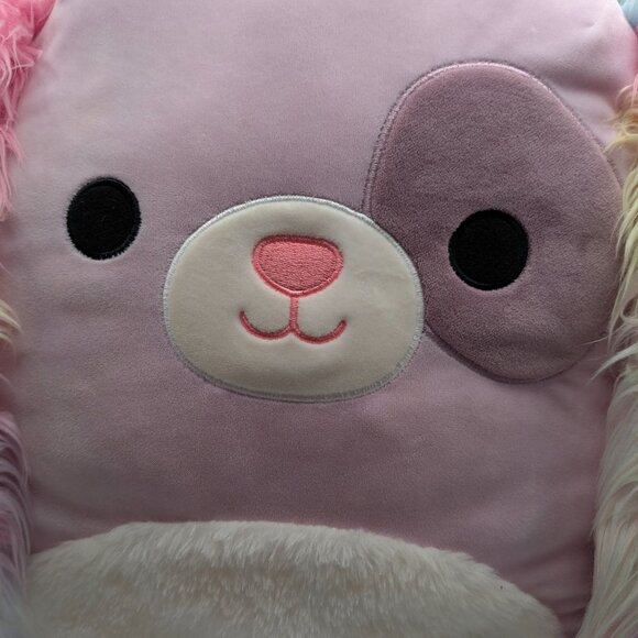 Squishmallows Barb the Dog 16" Plush Light Purple Dog with Floppy Rainbow Ears - Picture 2 of 14